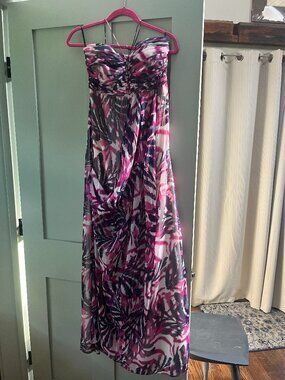 Summer Maxi Dress - Wayne Cooper Design - Size US4 /AU8 Pink/Blue/White